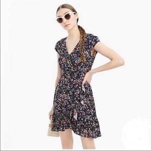 JCrew Ruffle Mini Wrap Dress